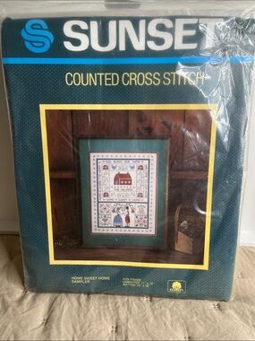 Sunset Counted Cross Stitch Home Sampler Unopened